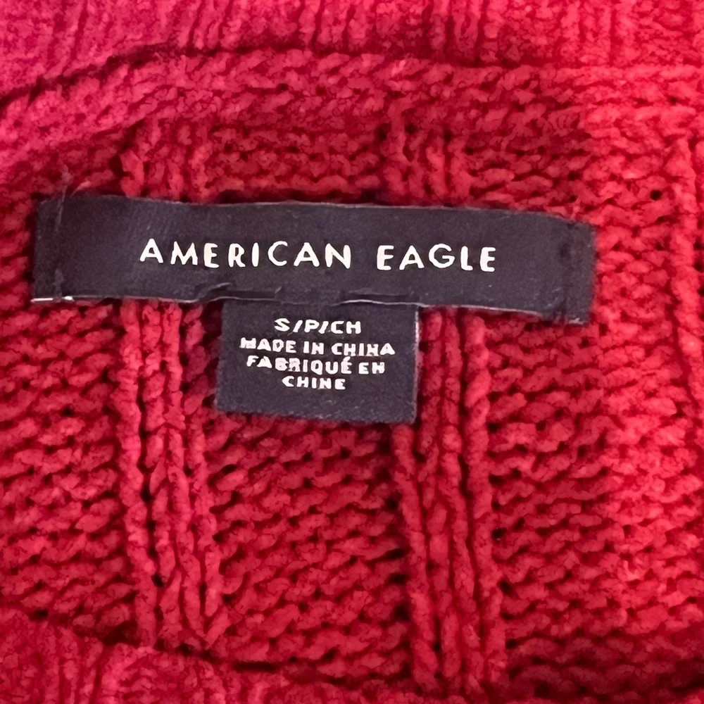 American Eagle Sweater Dresses Red & Black Long Sleeve Stretch Dresses Sz:SmP/Ch